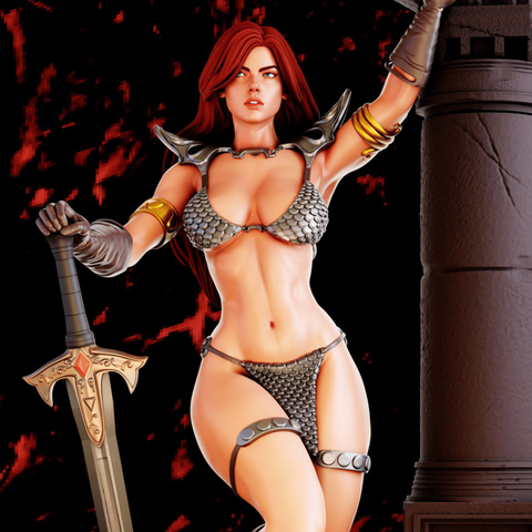 Red Sonja and Angela marvel 3D Print - STL file