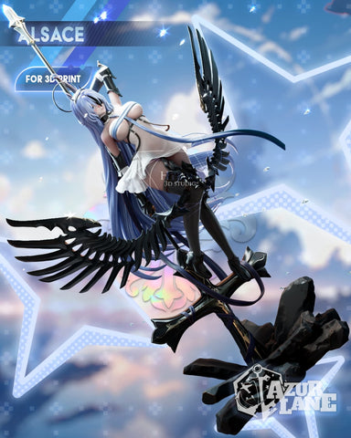 Hybris Studios  -  Azur Lane  -  Alsace  -  3D Print Model 3D Print - STL file - 3D Print STL File for Resin Printer