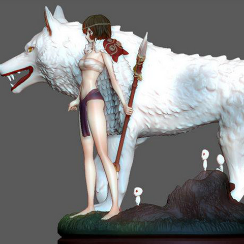 Mononoke Hime Miyazaki Hayao Anime Sexy Wild Girl 3D Print - STL file