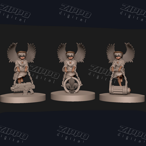 Minigames Miniatures Anime Set Of Cherubs 3D Print - STL file