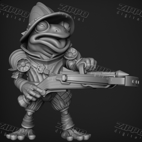 Goon Master Games 202205 Sacred Swamp Frog Arbalest 3D Print - STL file