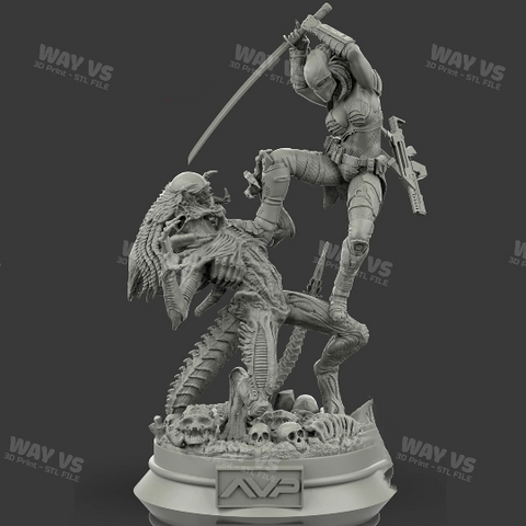 Alien vs Predator Machiko 3D Prints STL File