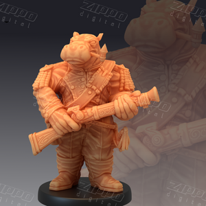 Gear Town Hippo Soldier 3D Print - STL file