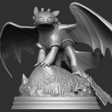 Toothless Fanart 3D Print - STL file