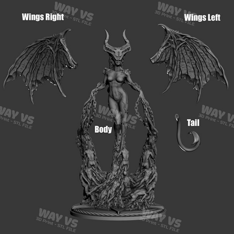 Demon Queen 3D Prints STL File