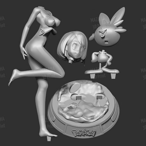 Gloria and Scorbunny 3D Prints STL File