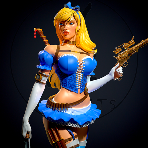 Alice in Wonderland 3D Print - STL file