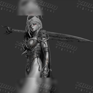 Warrior Lady 3D Print - STL file