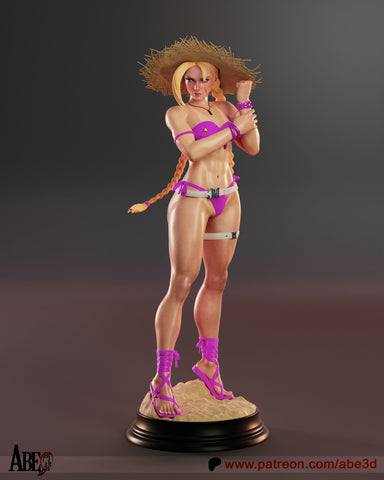 Abe3D - Cammy SF6 Costume 4 3D Print - STL file - 3D Print STL File for Resin Printer