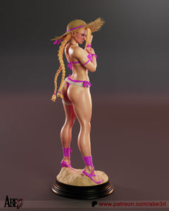 Abe3D - Cammy SF6 Costume 4 3D Print - STL file - 3D Print STL File for Resin Printer