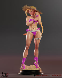 Abe3D - Cammy SF6 Costume 4 3D Print - STL file - 3D Print STL File for Resin Printer