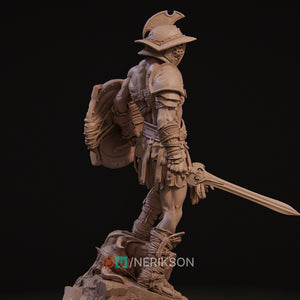 Gladiator Swordsman 3D Print - STL file - 3D Print STL File for Resin Printer