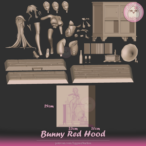 Eggma Studios - NIKKE - Red Hood 3D Print - STL file - 3D Print STL File for Resin Printer