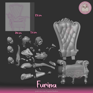 Eggma Studios - Genshin Impact - Furina 3D Print - STL file - 3D Print STL File for Resin Printer
