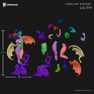 Nympha 3D - Darkstalkers - Lilith 3D Print - STL file