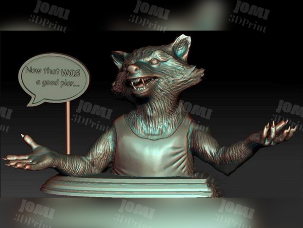 Rocket Racoon bust 3D Prints STL File – STLMasterpieces