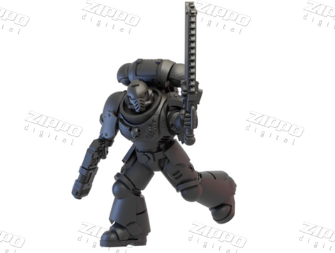 Primary Space Warrior Melee Combatants 3D Print - STL file