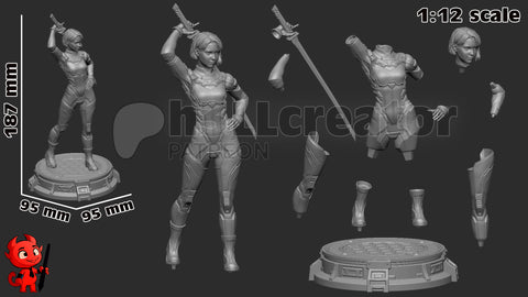 H3LL Creator - Mio (Split Fiction) 3D Print - STL file