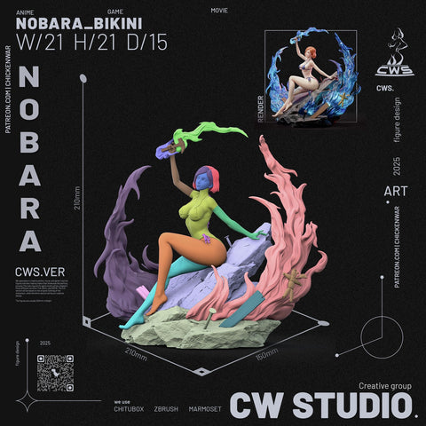 CW Studio - Jujutsu Kaisen - Nobara Kugisaki 3D Print - STL file - 3D Print STL File for Resin Printer