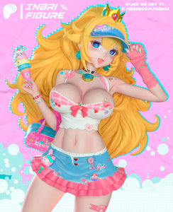 Inari Figure Princess Peach Pink Ice Cream Mario Bros
