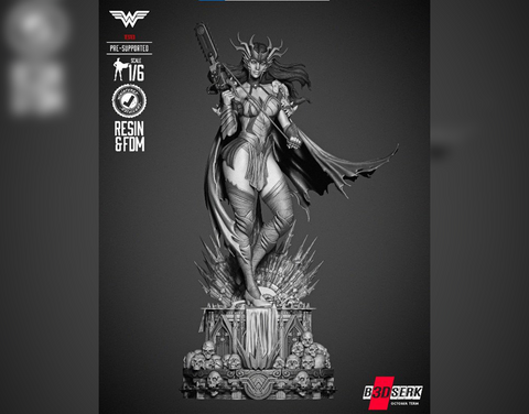 B3DSERK - Wonder Woman Death Metal Sculpture