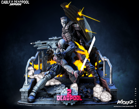 WICKED - Diorama BASE Deadpool & Cable