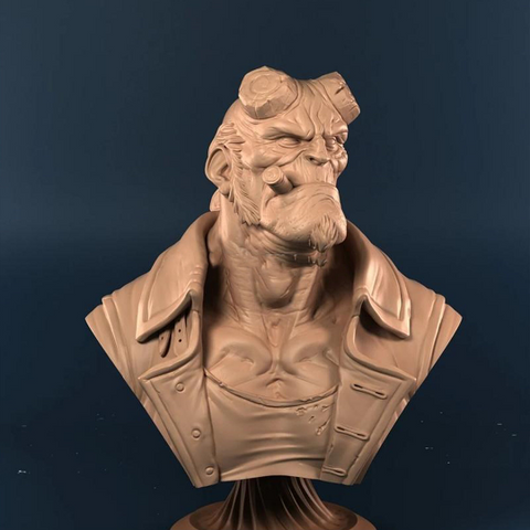 Hell Boy Bust 3D Print - STL file