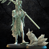 Hanako the Kitsune Druid And Baby Kyubi 3D Print - STL file