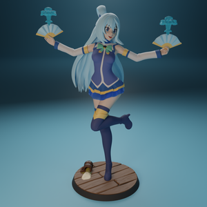Funservice - Aqua from Konosuba anime