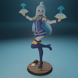 Funservice - Aqua from Konosuba anime