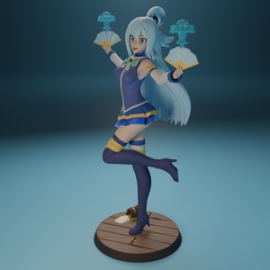 Funservice - Aqua from Konosuba anime