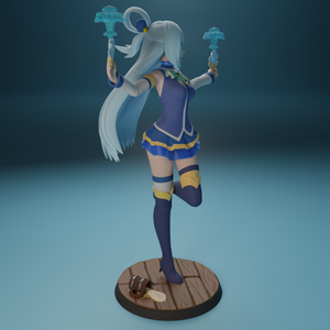 Funservice - Aqua from Konosuba anime