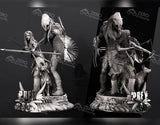 Wicked  Predator and Naru  Statue and Bust 3D Prints STL File