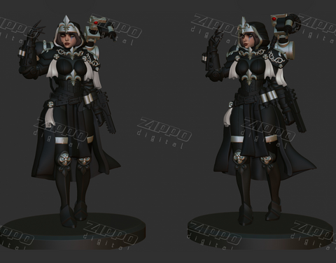 Hospitaler Space Nun Anime Figurine 3D Print - STL file