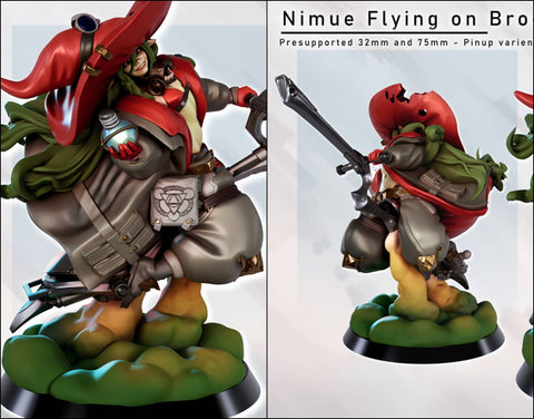 Nimue on Broom
