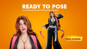Rangiku Matsumoto - Bleach Game Ready - Low Poly Low-poly 3D model