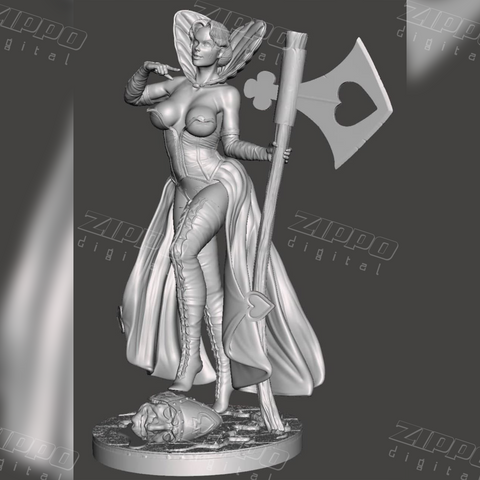 Queen Of Hearts PS+US 3D Print - STL file